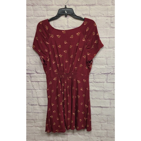 Free People Women's Everyone's Favorite Mini Dress in Floral Red LG MSRP $168 - Picture 9 of 12